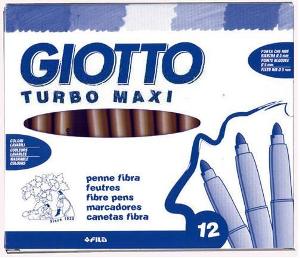Rotulador GIOTTO Turbo Maxi marrn Caja 12 456016