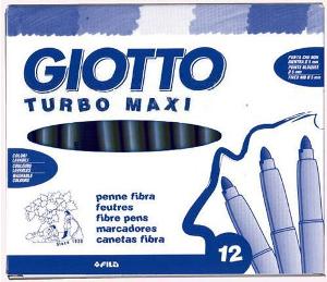 Rotulador GIOTTO Turbo Maxi negro Caja 12 456036