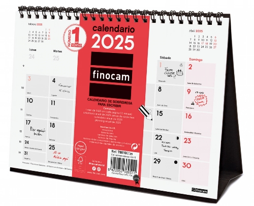 Calendario sobremesa FINOCAM S 21x15cm escribir 