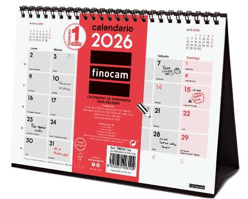 Calendario sobremesa FINOCAM S 21x15cm escribir 