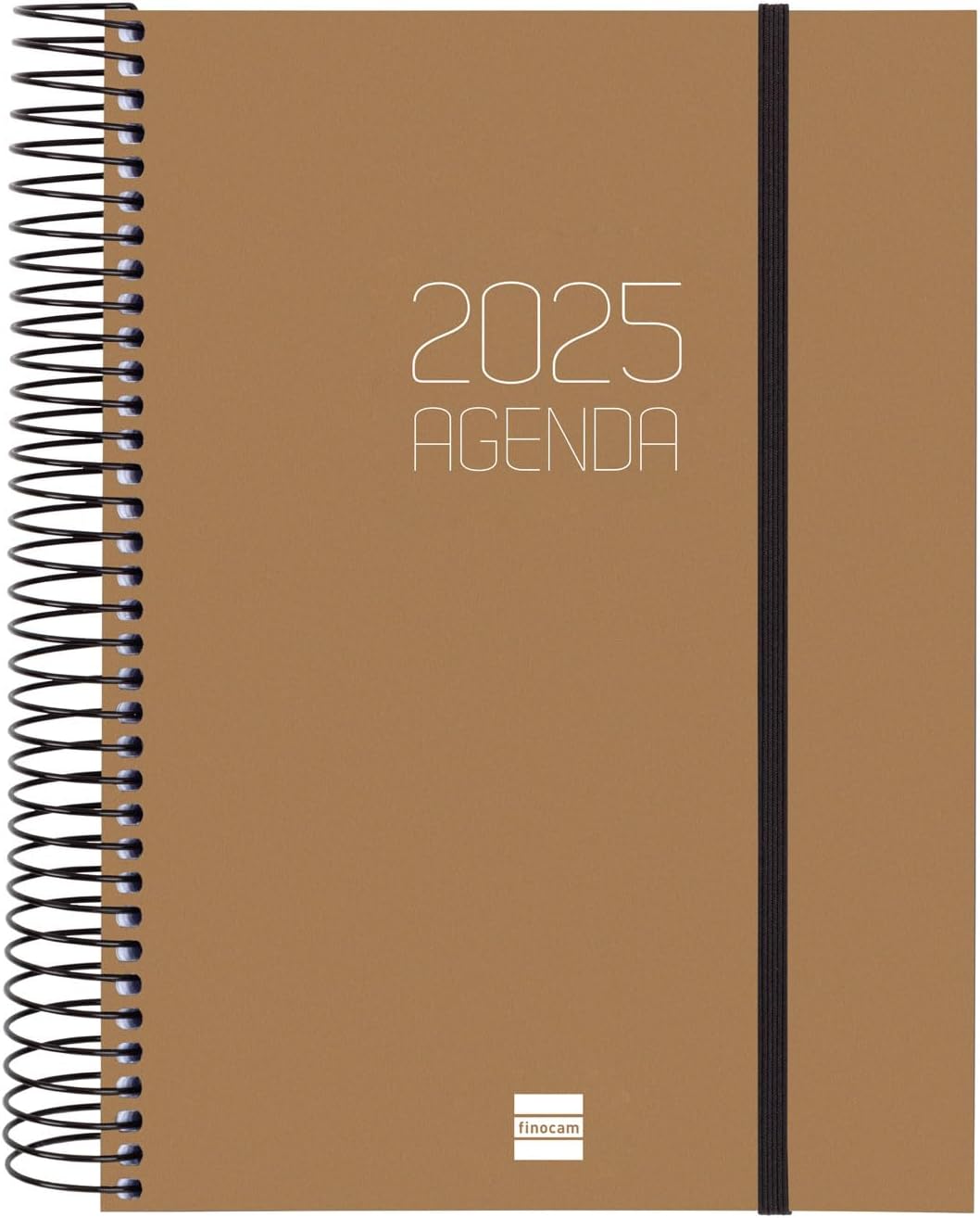 Agenda espiral FINOCAM Opaque E10 155x212 D/P marrn