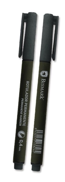 Marcador permanente  BISMARK 0,4mm negro 