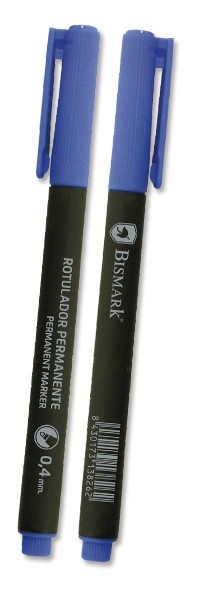 Marcador permanente  BISMARK 0,7mm azul 