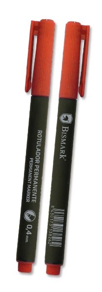 Marcador permanente  BISMARK 0,7mm rojo 