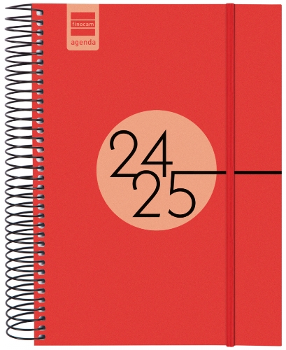 Agenda Escolar FINOCAM Espir Label E10 D/P rojo