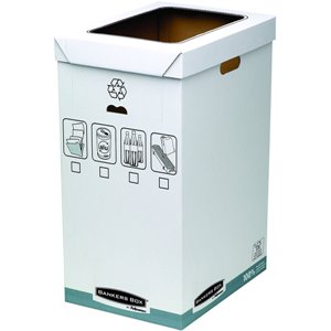 Papelera reciclaje BANKERS BOX Blanco Pack 5 0193201