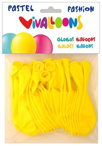 Globo VIVALLOONS Fashion redondo amarillo Bolsa 20