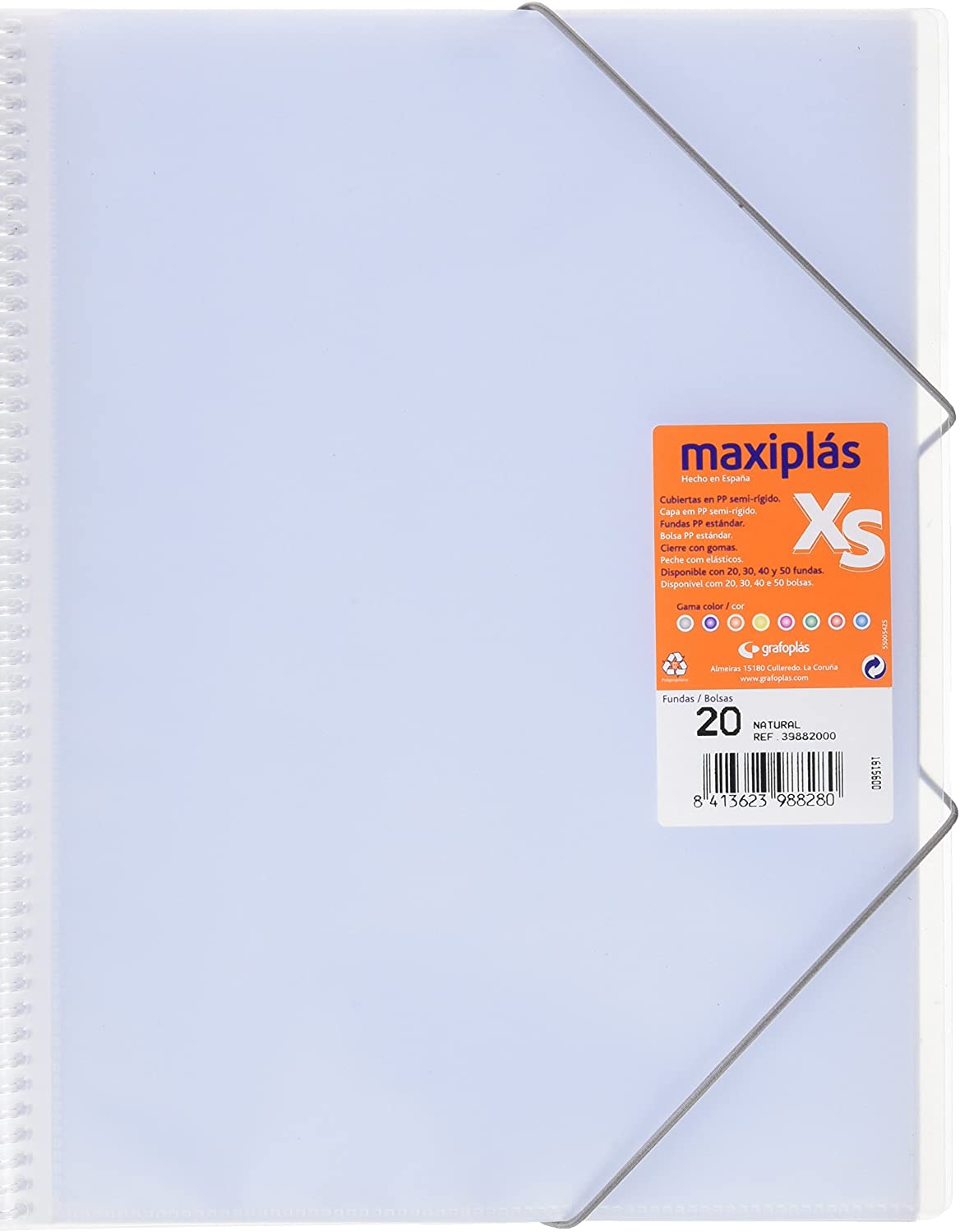 Carpeta grafoplas 20 fundas maxiplas transp. (39832000) 