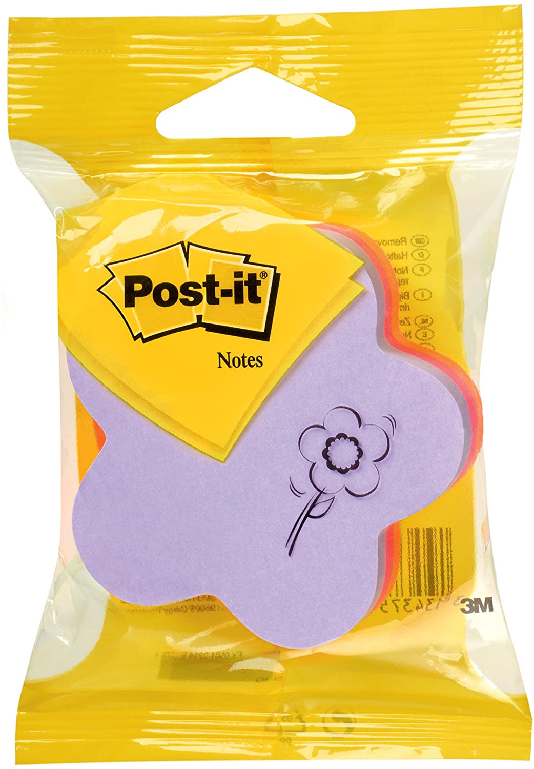 Cubo notas POST-IT troquelada flor 225h 2007-F