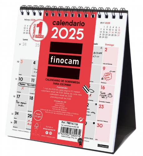 Calendario sobremesa FINOCAM XS 14x15cm escribir 