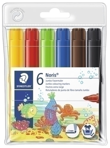 Rotulador fibra STAEDTLER Noris 340 Jumbo  Pack 6 