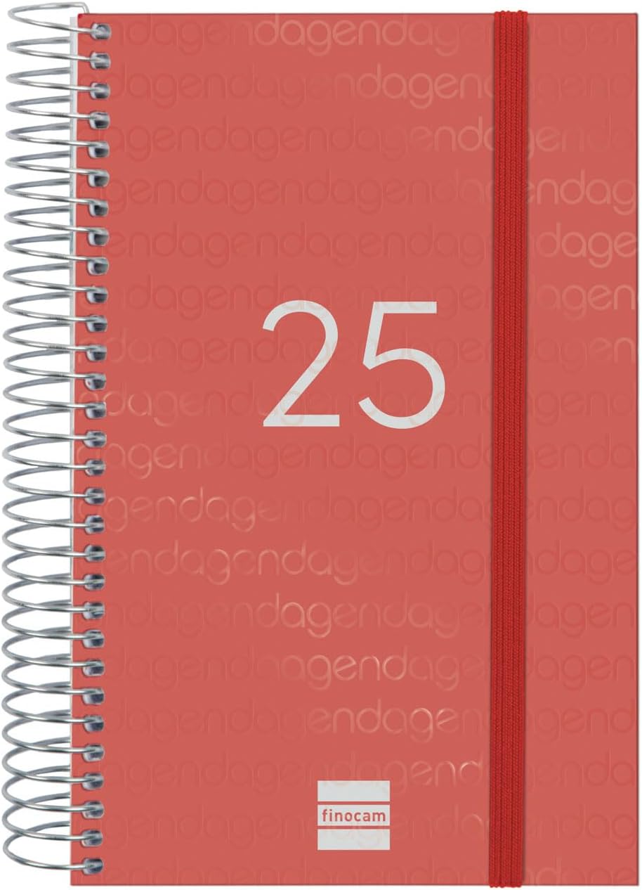 Agenda espiral FINOCAM Year  E9 94x171 SVH rojo