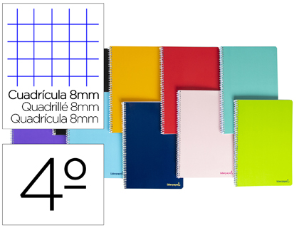 Cuaderno LIDERPAPEL T.Blanda 4 8x8 c/m 80h 60gr