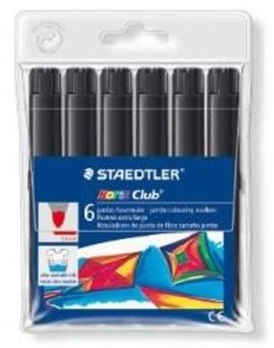 Rotulador fibra STAEDTLER Noris 340 Jumbo negro Pack 6
