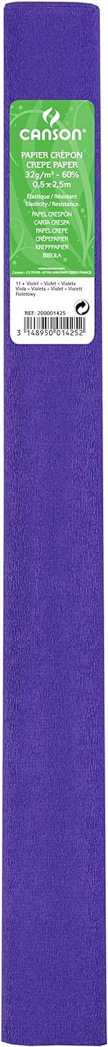 Rollo Papel crespn CANSON 0.50x2.5m 40g violeta