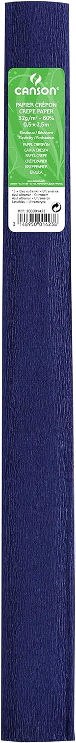 Rollo Papel crespn CANSON 0.50x2.5m 40g ultramar