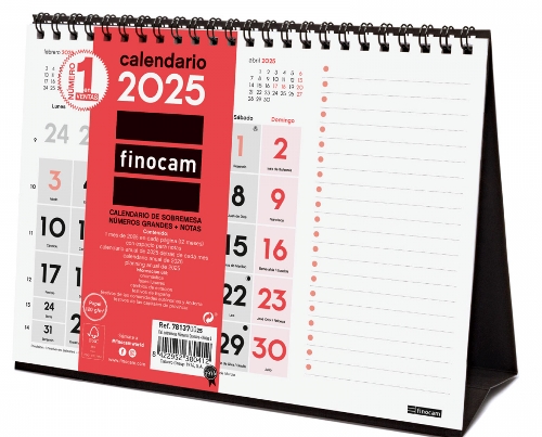 Calendario sobremesa FINOCAM XXS 21x15cm notas