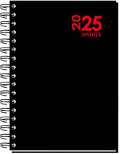 Agenda espiral MYRGA Dueas D/P 14,5x21 negro 3902