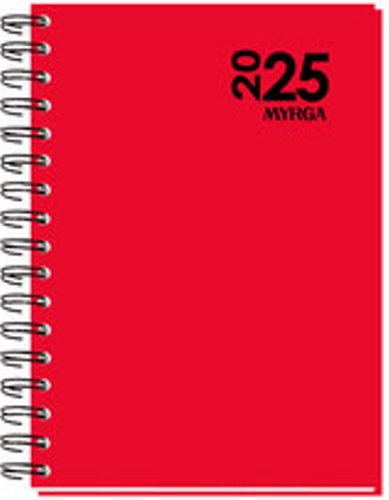 Agenda espiral MYRGA Dueas D/P 14,5x21 rojo 3902