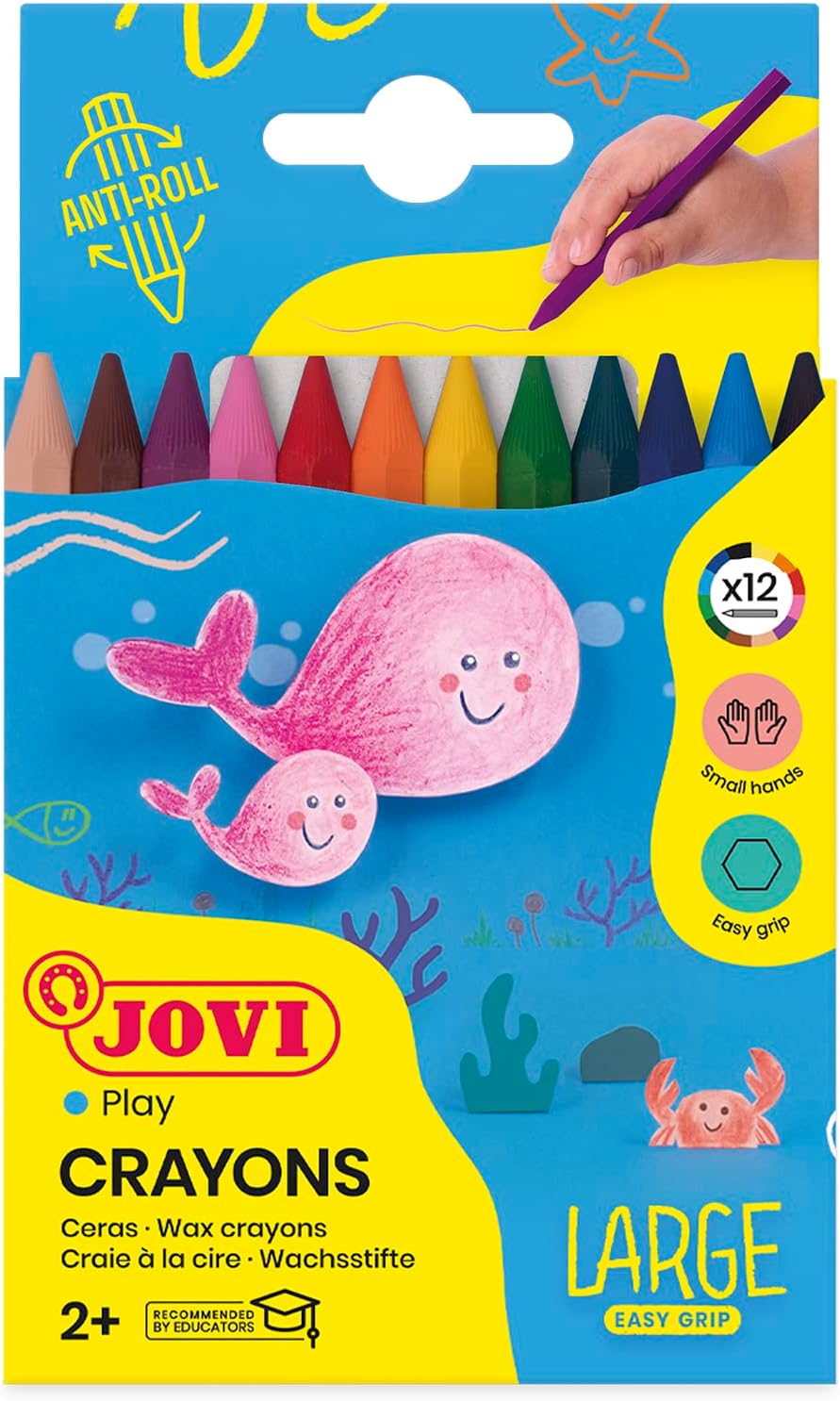 Ceras JOVI Easy Grip hexagonal Caja 12 Sutidas 912