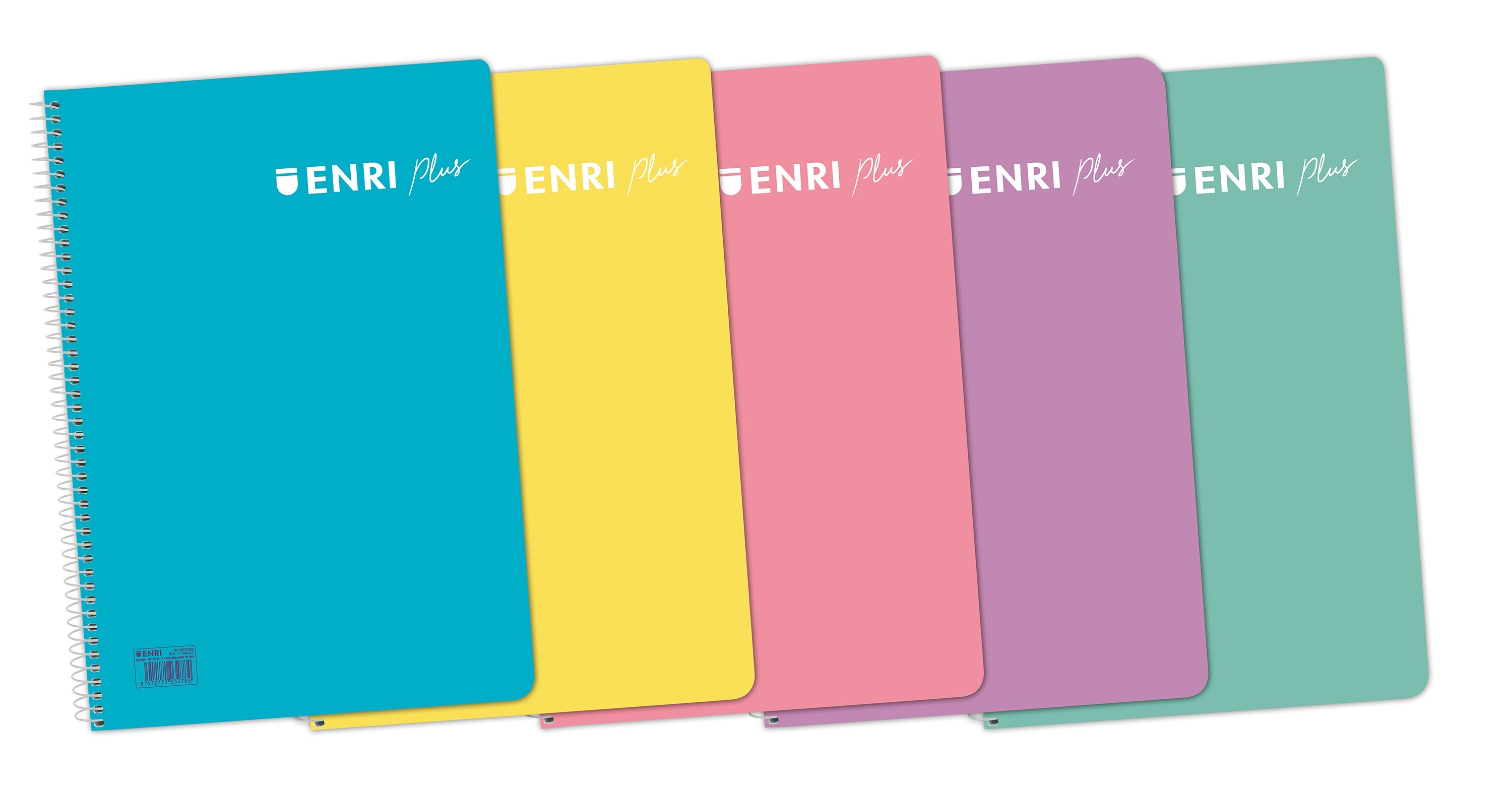 Cuaderno ENRI Plus T.Plstico 4 4x4 c/m 80h 90g Pastel