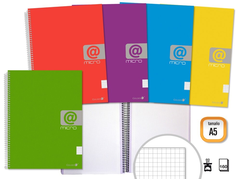 Cuaderno GOLDEN T. Forrada A5 5x5 160h 60g 318042