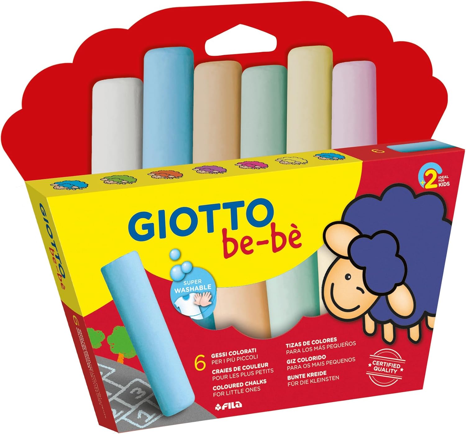 Tiza GIOTTO Be-B? Super Chalks Estuche 6 F467300