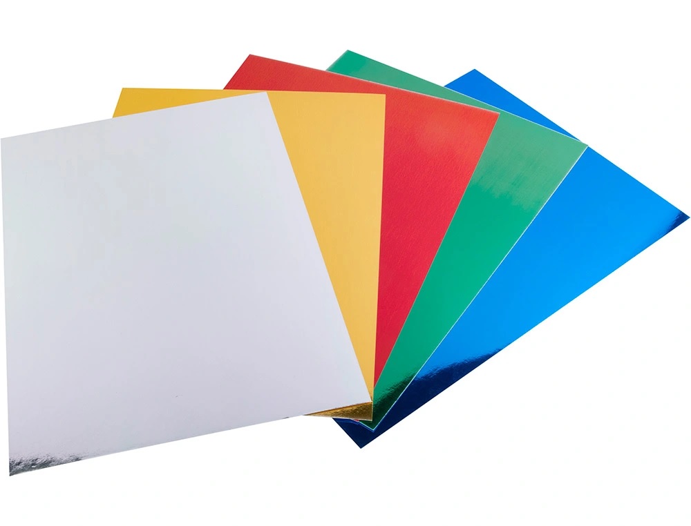 Cartulina metalizada LIDERPAPEL A4 235g Surtido Pack 50