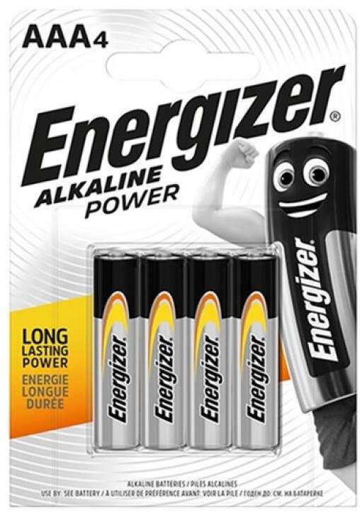 Pila alcalina ENERGIZER Power LR03 AAA 1,5V Pack 4