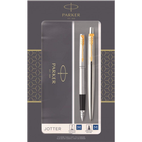 Bol�grafo + Pluma PARKER Jotter Acero GT 2093257
