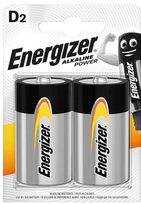 Pila alcalina ENERGIZER Power LR20 Tipo D Bl�ster 2