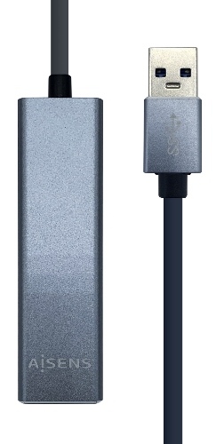Adaptador AISENS USB 3.0/Ethernet Gigabit + Hub 3xUSB