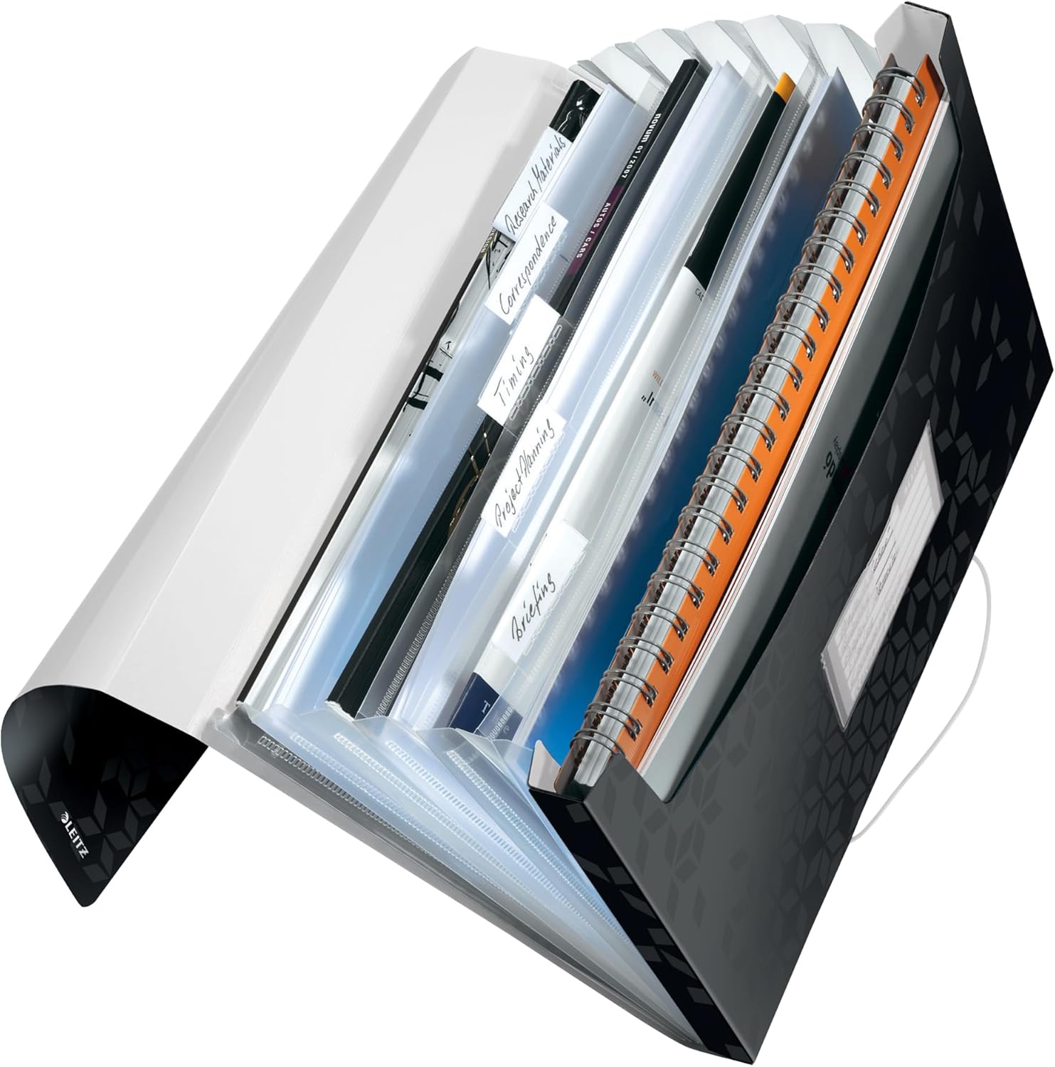 Clasificador fuelle LEITZ Recycle PP A4 5 Dptos negro