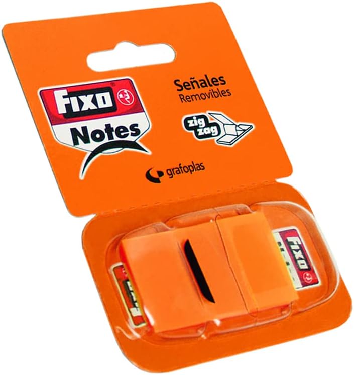 Banderitas FIXO 25x43mm naranja Dispensador 50