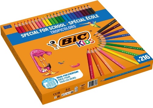 Lpiz color BIC Kids Tropicolors Classbox Caja 216