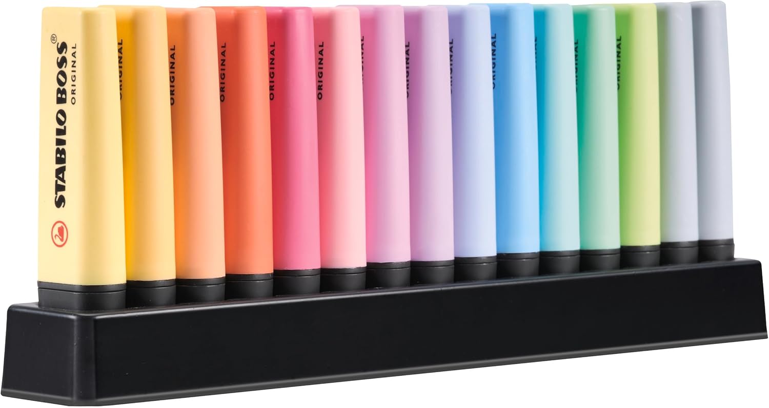 Marcador flor STABILO BOSS  Set 15 pastel 7015-02-5