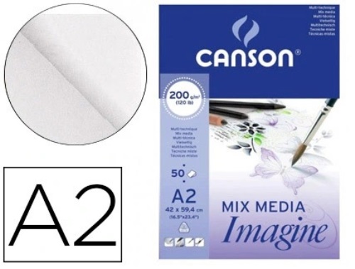 Bloc dibujo CANSON Imagine multitcnicas A2 200g 50h
