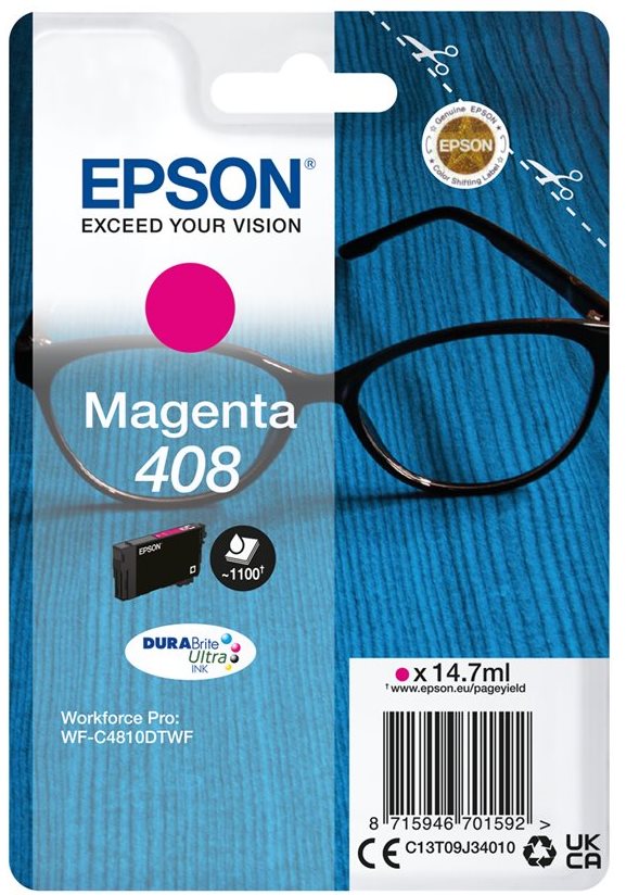 Tinta EPSON 408 magenta C13T09J34010 1.100 p�ginas