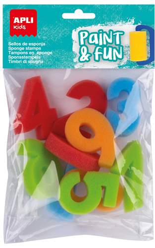 Esponja pintura APLI N�meros 58mm Bolsa 10 17466