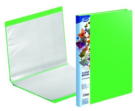 Carpeta 20F fijas FOROFIS A4 PVC verde