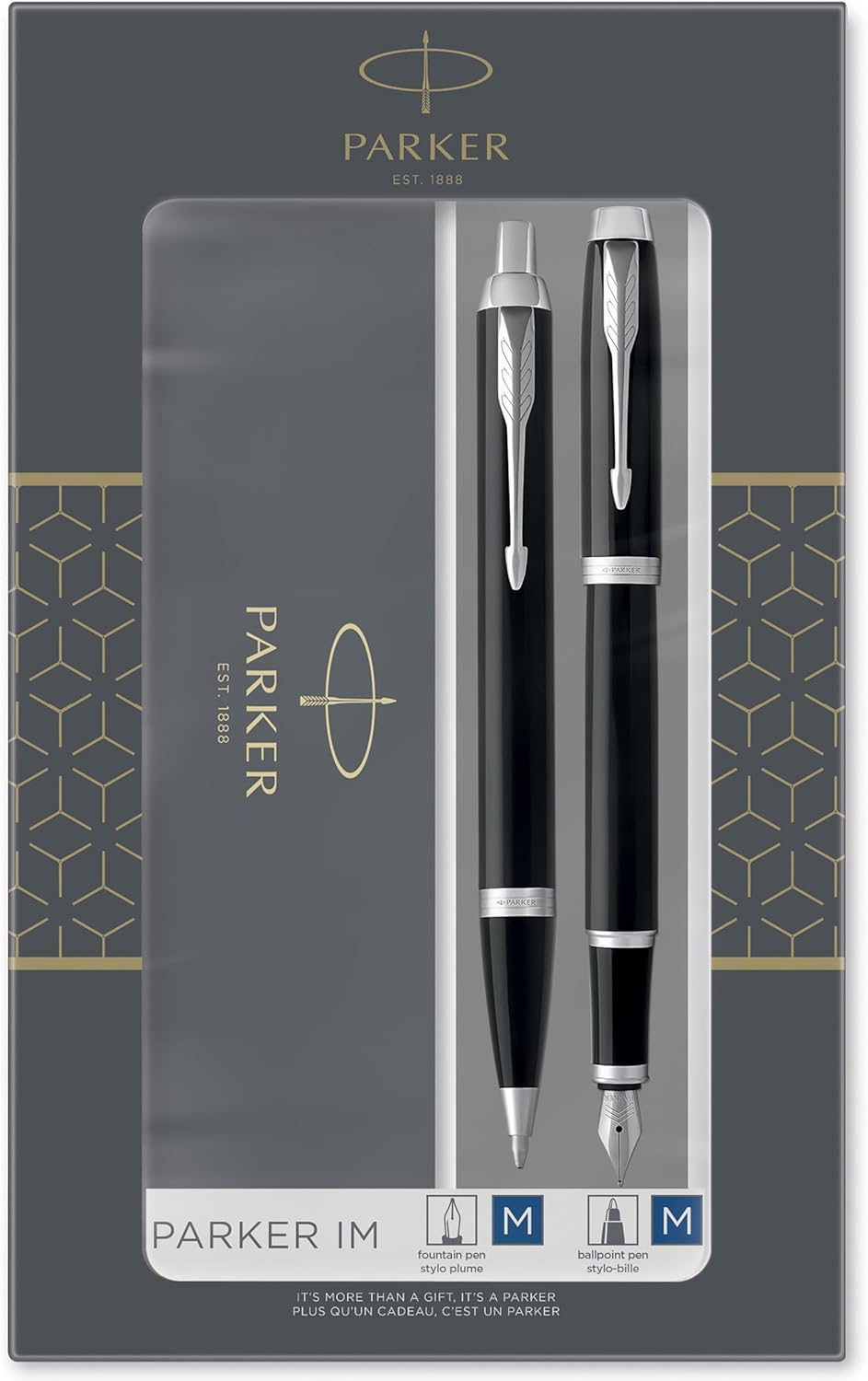Bol�grafo + Pluma PARKER IM Laca Negro CT 2093215