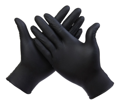 Guantes Nitrilo negro 5,5g sin polvo Talla L  Caja 100