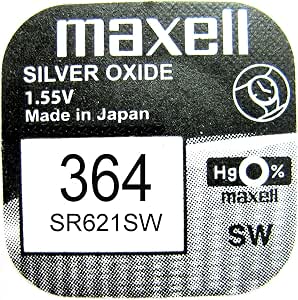 Pila �xido plata MAXELL 364 SR621SW 1.55v  (M042)
