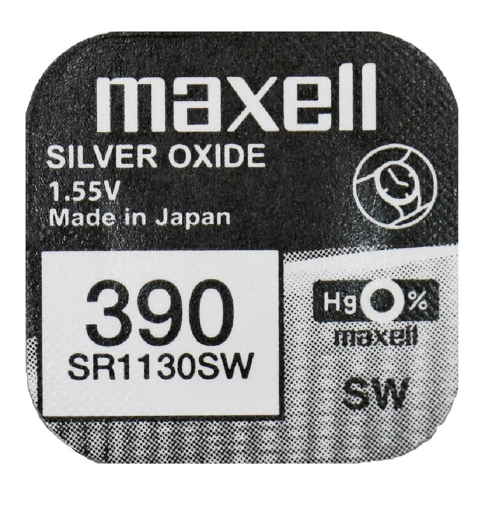 Pila �xido plata MAXELL 390 SR1130SW 1,55v (M066)