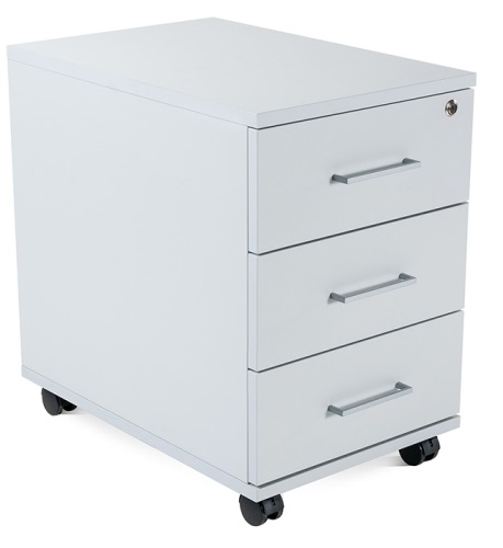 Cajonera melamina ROCADA 3 cajones gris/gris